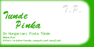 tunde pinka business card