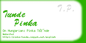 tunde pinka business card
